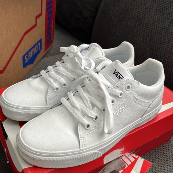 White Leather Vans - Picture 2 of 6